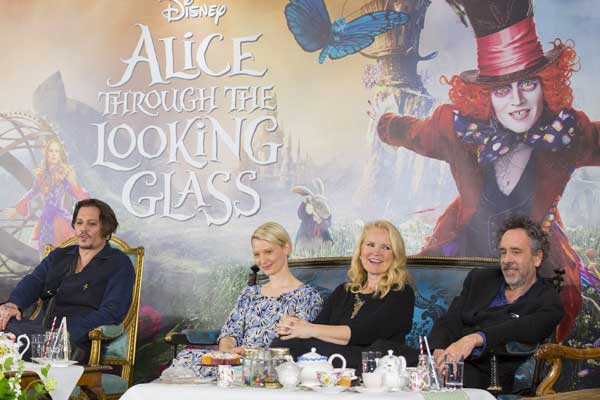 Photos Tea Party with Johnny Depp Tim Burton and Disney s Alice